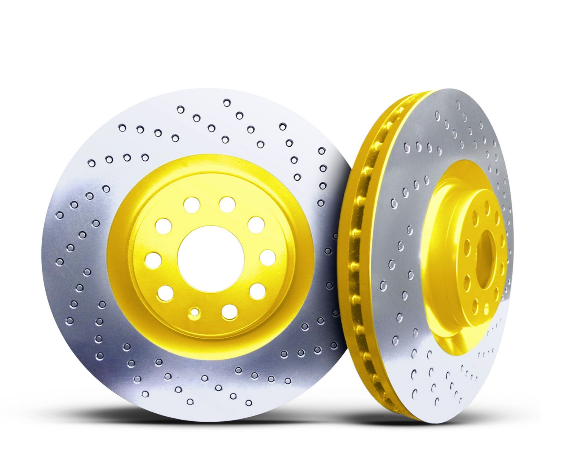 Picture of 2011 Jeep Wrangler Rubicon XBRAKES SMART SLOT YELLOW Front Rotor X11091825Y