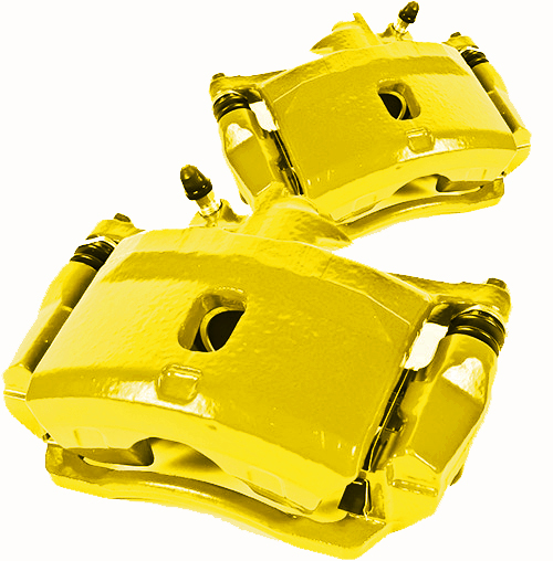 Picture of 2021 Chevrolet Camaro LT BRAKEWORLD POWDER COATED REPLACEMENT CALIPERS YELLOW Rear Caliper 100091Y
