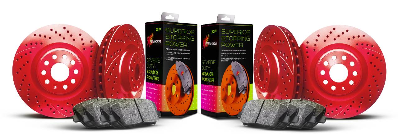 Picture of 2020 Jeep Grand Cherokee SRT XBRAKES XF SERIES SMART SLOT RED BRAKE KIT Front & Rear Kit XFD1405.11091272+1053.11091271R