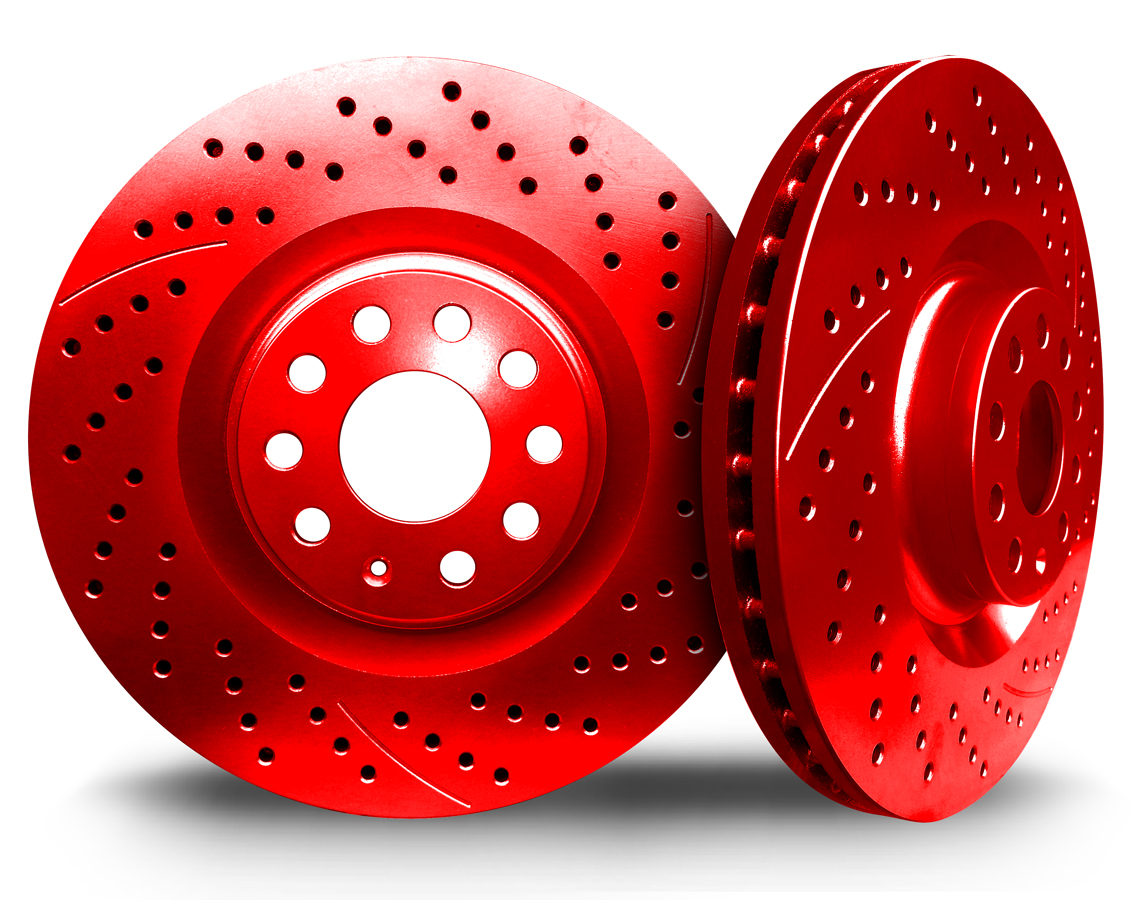 Picture of 2017 Toyota Camry Hybrid LE XBRAKES SMART SLOT RED Front Rotor X11090942R